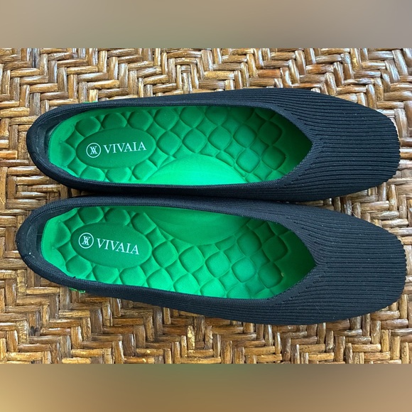 NEW VIVAIA Black Ballet Square Toe Women's Flats 8.5 - Picture 3 of 3